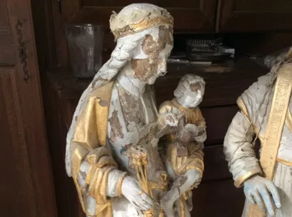 Restaurer les statues de l'église Saint-Martin à Maizières